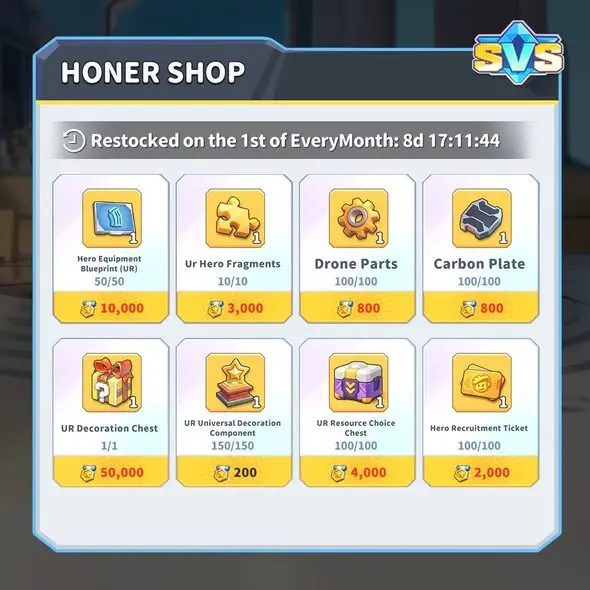 SVS Fantasy Oasis Honor Tokens