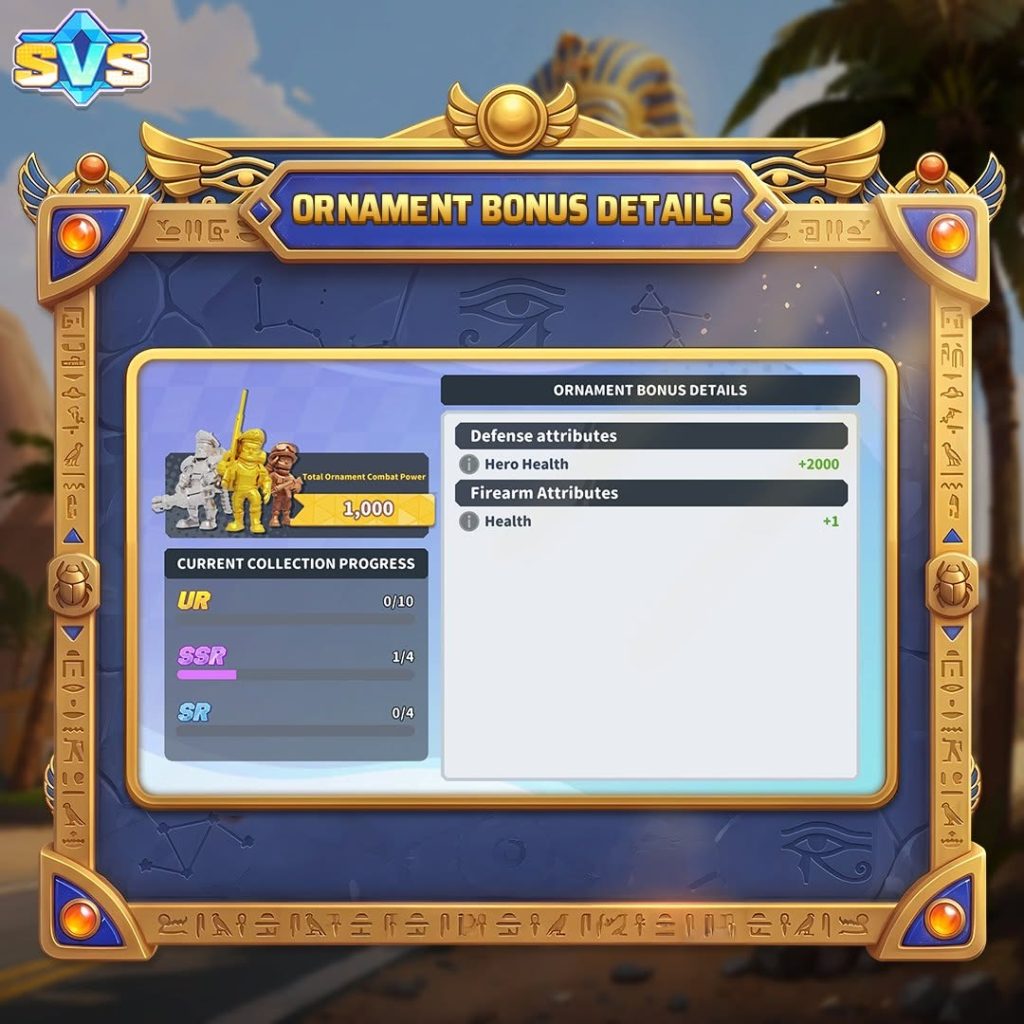 SVS Ornament Bonus Details and Collection Progress