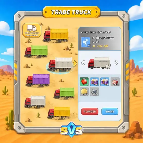 SVS Fantasy Oasis Trade Truck Guide: Cargo Refresh, Transport, and Plunder